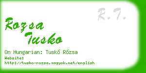rozsa tusko business card